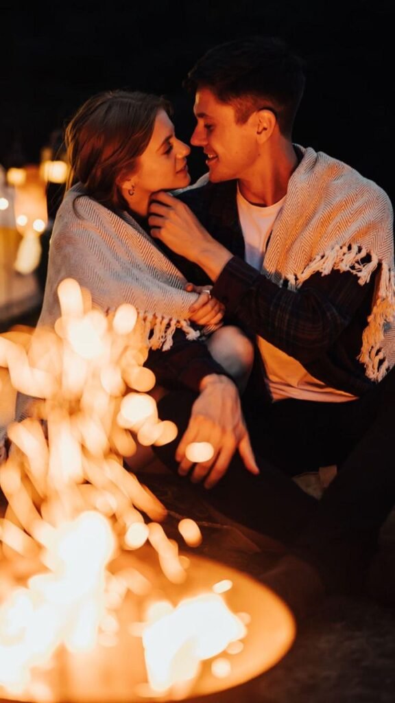 couple camping travel