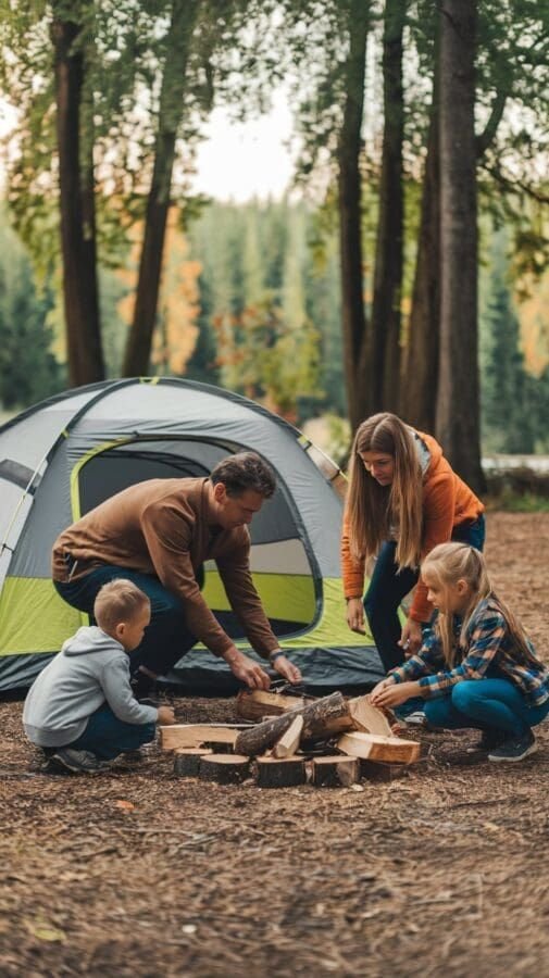 family camping travel